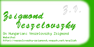 zsigmond veszelovszky business card